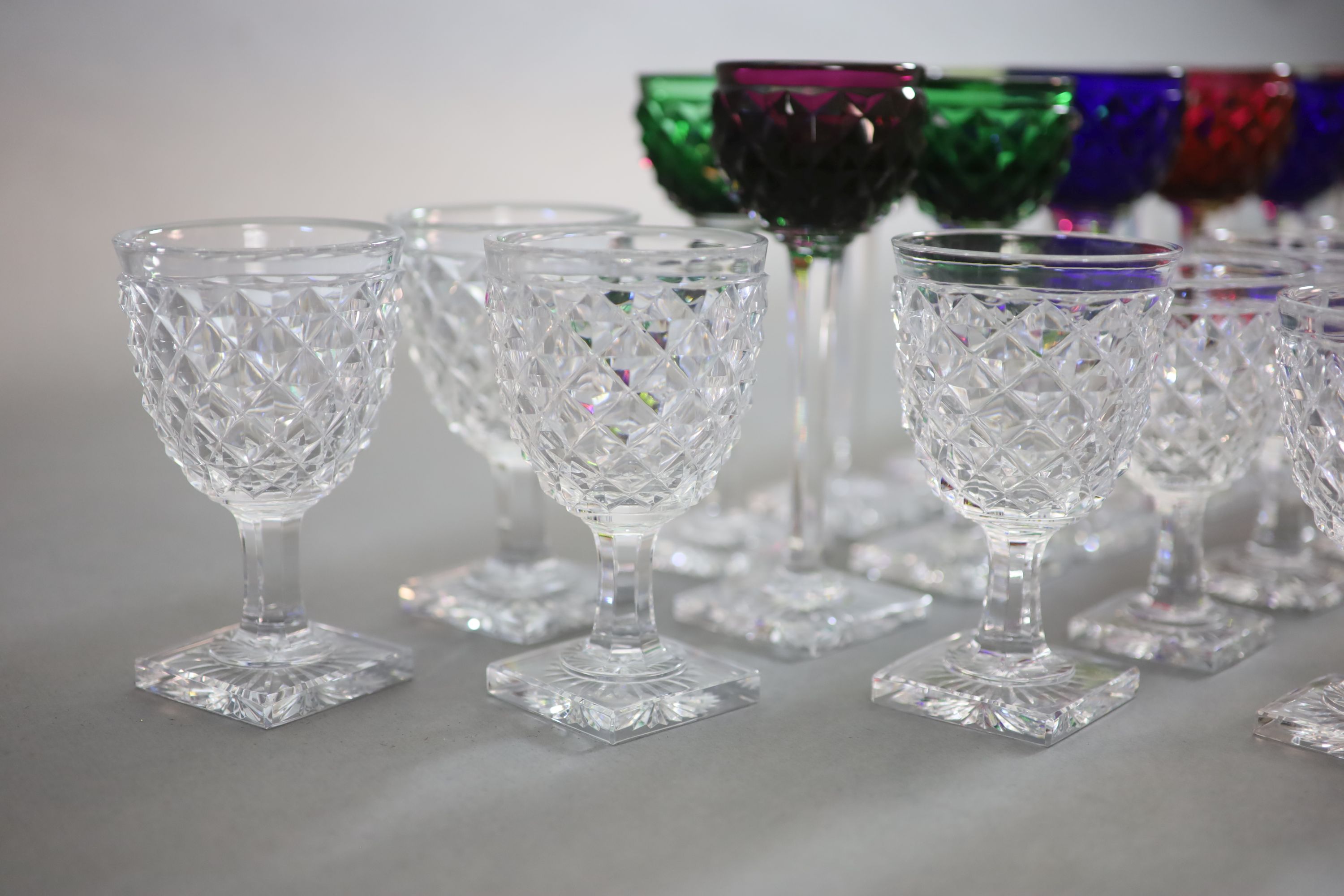 A part suite of Baccarat table glass